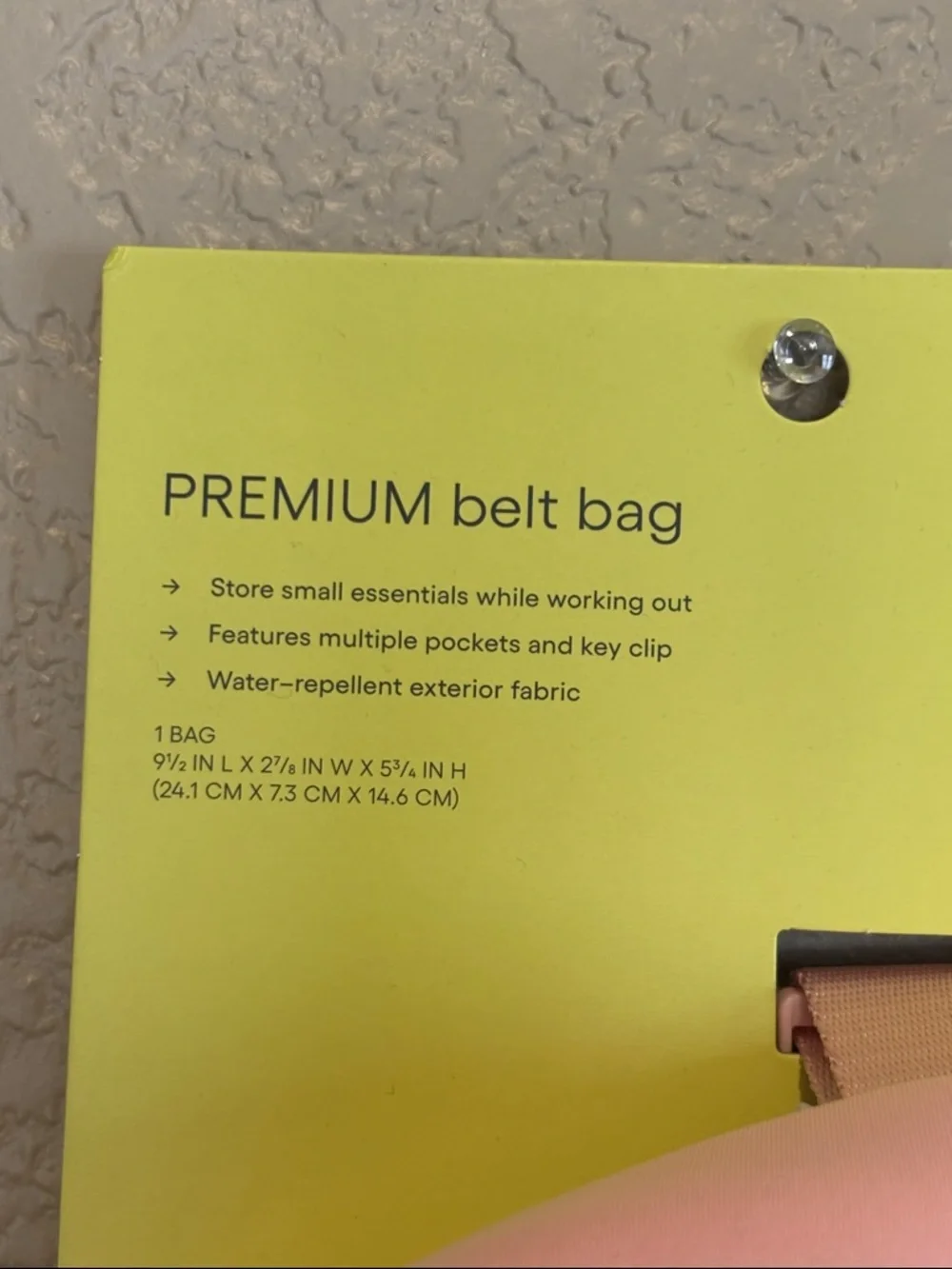 NWT all in motion Pink Crossbody Belt Bag - Picture 2 of 3